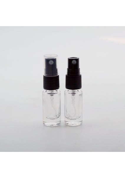 50 Adet Boş Cam Parfüm Numune Şişe, 3 Ml, Vidalı, Şeffaf, Plastik Kapaklı