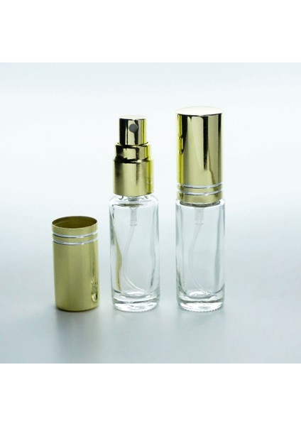 50 Adet Boş Cam Parfüm Numune Şişe, 3 Ml, Vidalı, Şeffaf, Metal Kapaklı