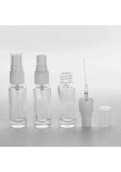 50 Adet Boş Cam Parfüm Numune Şişe, 5 Ml, Vidalı, Şeffaf, Plastik Kapaklı