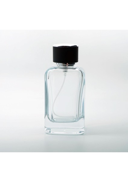 20 Adet Boş Cam Parfüm Şişe, 100 Ml, Klass Kare Model, Şeffaf, Geçmeli
