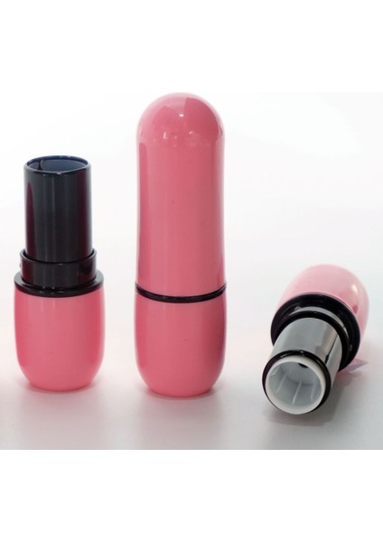 30 Adet Boş Plastik Dudak Balsam (Ruj) Tüpü, 5 Ml, Pembe