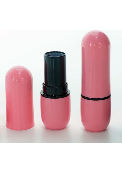 30 Adet Boş Plastik Dudak Balsam (Ruj) Tüpü, 5 Ml, Pembe