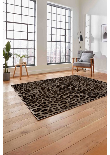 Baskılı Modern Leopar Model Yıkanabilir Kaymaz Yolluk Mutfak Salon Halısı, Modern-148-Kahve, fırsatları
