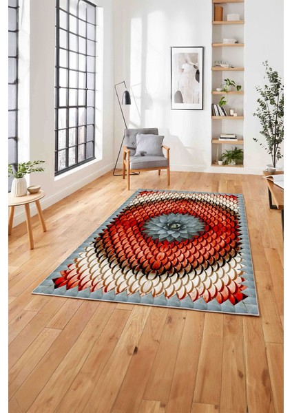 Baskılı Modern Sade Çiçek Desenli Yıkanabilir Kaymaz Yolluk Mutfak Salon Halısı, Modern-156-Kırmızı, modelleri