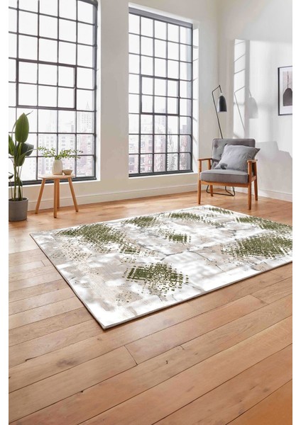 Baskılı Modern Sade Görünümlü Yıkanabilir Kaymaz Yolluk Mutfak Salon Halısı, Modern-127-Yeşil, fırsatları