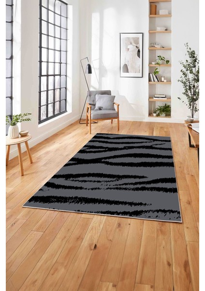 Baskılı Modern Leopar Desenli Yıkanabilir Kaymaz Yolluk Mutfak Salon Halısı, Modern-144-Gri, modelleri