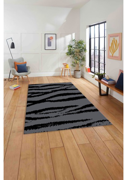 Baskılı Modern Leopar Desenli Yıkanabilir Kaymaz Yolluk Mutfak Salon Halısı, Modern-144-Gri, indirimleri