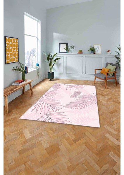 Baskılı Modern Ağaç Yaprak Desenli Yıkanabilir Kaymaz Yolluk Mutfak Salon Halısı, Modern-151-Pembe, fiyatları