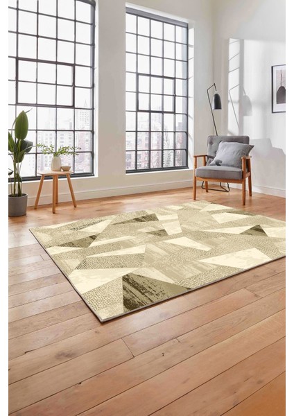 Baskılı Modern Mermer Motifli Yıkanabilir Kaymaz Yolluk Mutfak Salon Halısı, MODERN-170-BEJ, fırsatları