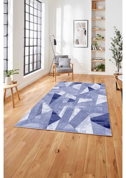 Baskılı Modern Mermer Motifli Yıkanabilir Kaymaz Yolluk Mutfak Salon Halısı, MODERN-170-LACİVERT, modelleri