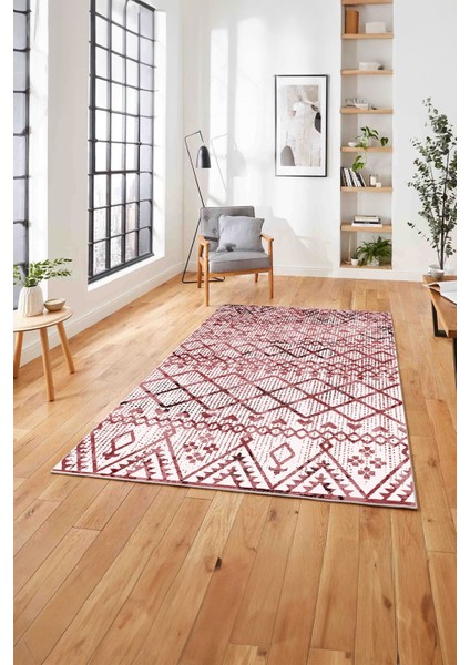 Baskılı Modern Iskandinav Desenli Yıkanabilir Kaymaz Yolluk Mutfak Salon Halısı, MODERN-175-BORDO, modelleri