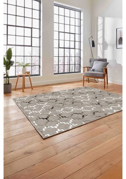 Baskılı Modern Sade Kupa Desen Yıkanabilir Kaymaz Yolluk Mutfak Salon Halısı, MODERN-168-BEJ,
