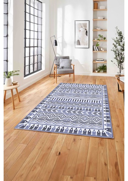 Baskılı Modern Iskandinav Model Yıkanabilir Kaymaz Yolluk Mutfak Salon Halısı, MODERN-172-LACİVERT, modelleri
