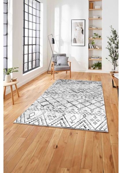 Baskılı Modern Iskandinav Desenli Yıkanabilir Kaymaz Yolluk Mutfak Salon Halısı, Modern-175-Gri, modelleri