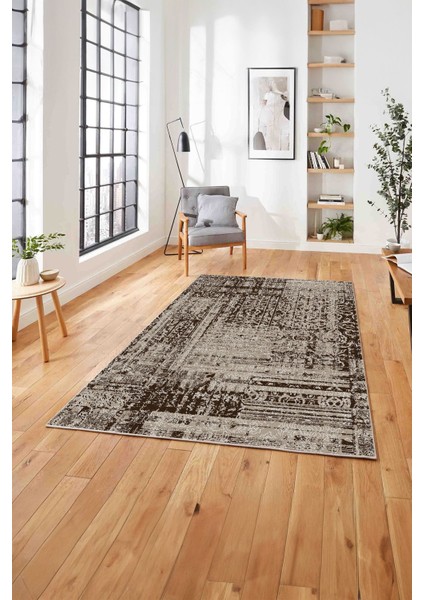 Baskılı Modern Klasik Görünümlü Yıkanabilir Kaymaz Yolluk Mutfak Salon Halısı, MODERN-195-KAHVE, modelleri