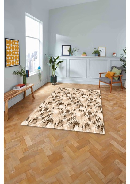 Dijital Baskılı Modern Sade Yıkanabilir Kaymaz Yolluk Mutfak Salon Halısı, MODERN-197-BEJ, fiyatları