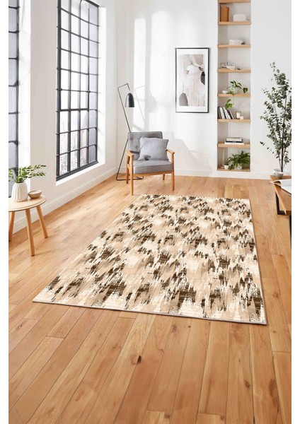 Dijital Baskılı Modern Sade Yıkanabilir Kaymaz Yolluk Mutfak Salon Halısı, MODERN-197-BEJ, modelleri