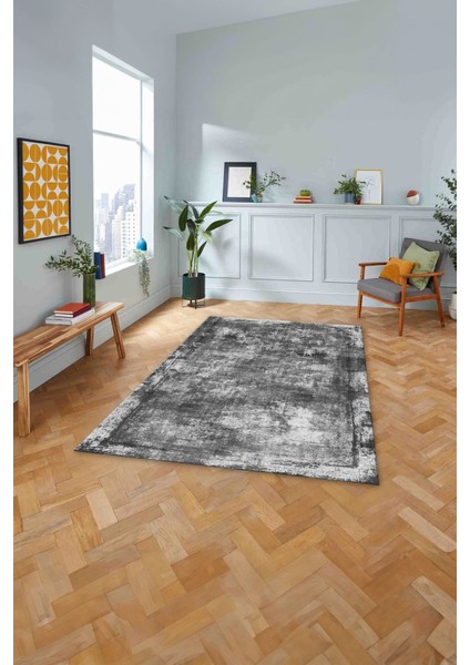 Dijital Baskılı Modern Sade Desen Yıkanabilir Kaymaz Yolluk Mutfak Salon Halısı, MODERN-215-GRİ, fiyatları