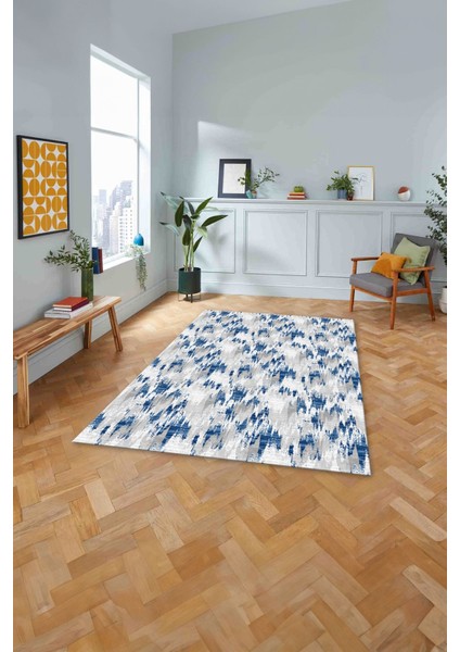 Dijital Baskılı Modern Sade Yıkanabilir Kaymaz Yolluk Mutfak Salon Halısı, MODERN-197-LACİVERT, fiyatları