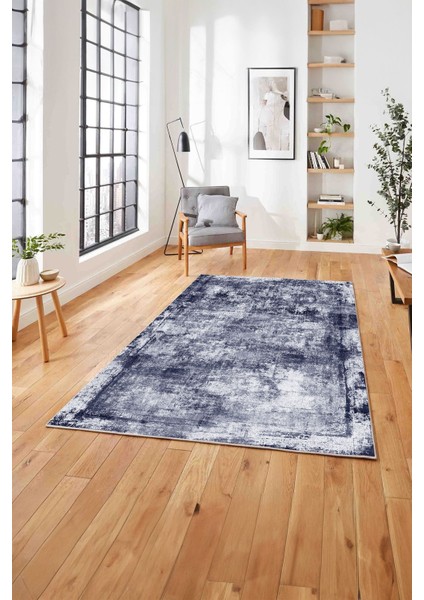 Dijital Baskılı Modern Sade Desen Yıkanabilir Kaymaz Yolluk Mutfak Salon HALISI,MODERN-215-LACİVERT, modelleri