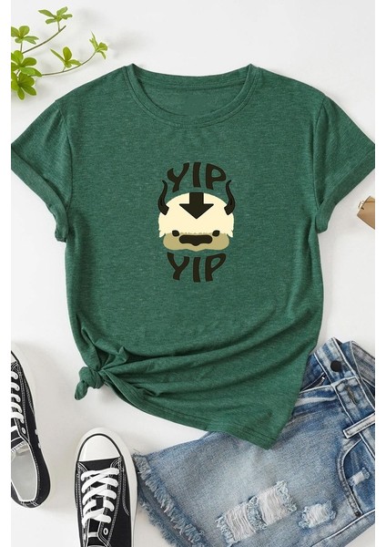 Unisex Avatar Appa Baskılı T-Shirt