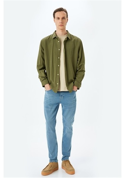 Mıcheal Skinny Açık Indigo Erkek Jean Pantolon 5SAM40045ID fırsatları