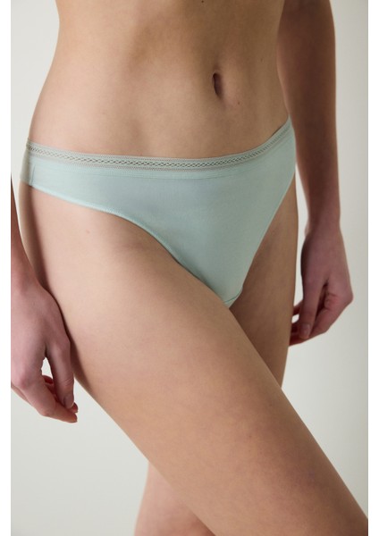 Easy Pamuklu Trim Mint Yeşili Tanga Külot