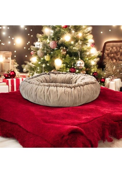 Kedi - Köpek Yatağı Didim Model 50*50 cm Şık Tasarım Rahat ve Yıkanabilir Minder Kumaş