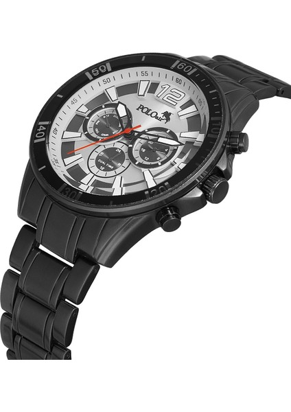 Lüx Metal Erkek Kol Saati Antrasit Beyaz Renk PL-0971E6X