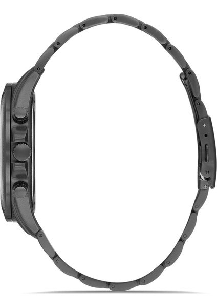 Lüx Metal Erkek Kol Saati Antrasit Beyaz Renk PL-0971E6X
