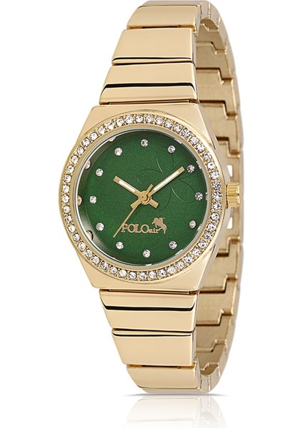 Lüx Taşlı Kadın Kol Saati Zirkon Taşlı Kolye Bileklik Özel Kombin Set Gold Yeşil Renk ST-2158S3 indirimleri