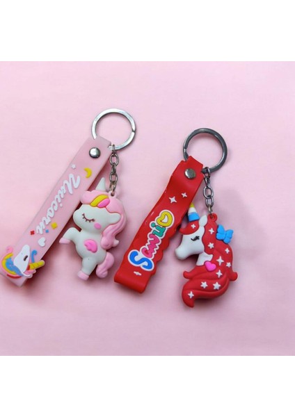 Pony Karikatür Anime Figür Pvc Bebek Anahtarlık Çanta Anahtarlık Süsü 2 Adet fiyatları