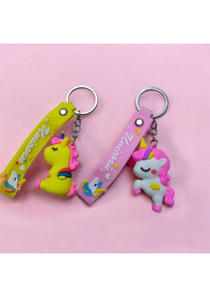 Pony Karikatür Anime Figür Pvc Bebek Anahtarlık Çanta Anahtarlık Süsü 2 Adet modelleri