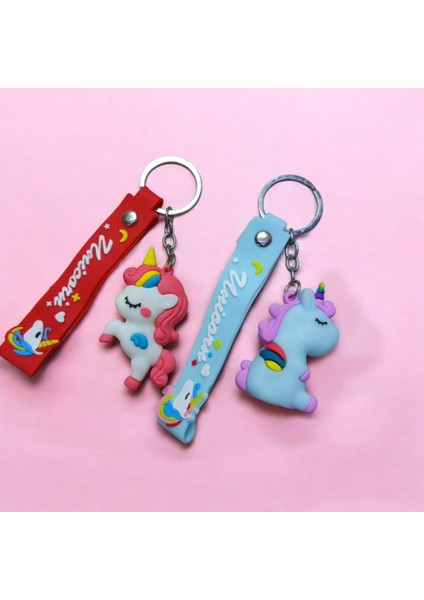 Pony Karikatür Anime Figür Pvc Bebek Anahtarlık Çanta Anahtarlık Süsü 2 Adet fırsatları