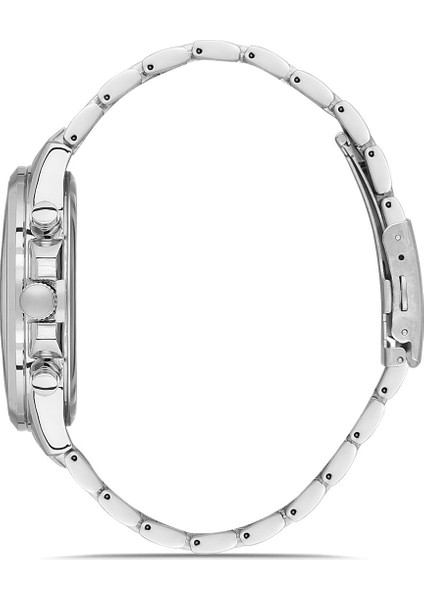 Tek Sıra Metal Erkek Kol Saati Gümüş Yeşil Renk PL-0965E5X