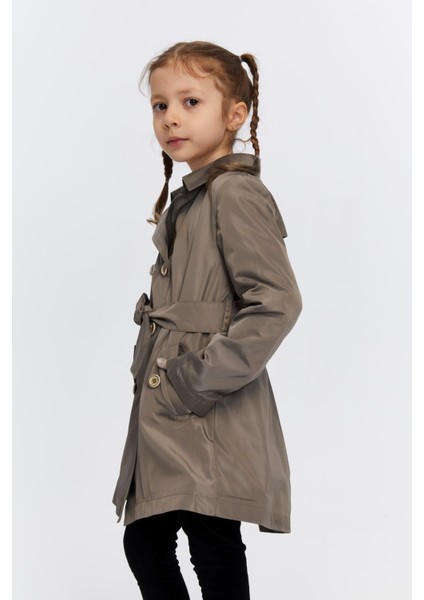 Belden Bağlamalı Kız Çocuk Trençkot 51316 fiyatları
