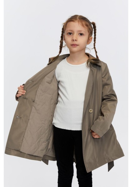 Belden Bağlamalı Kız Çocuk Trençkot 51316 indirimleri