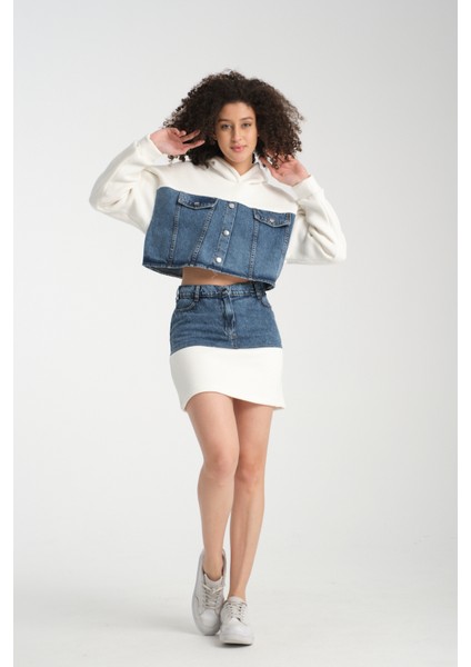 Kadın Denim Etekli Takım 1077 indirimleri