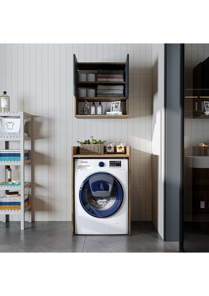Çamaşır-Kurutma Makinesi Dolabı+ Üst Dolabı, Banyo Dolabı 65 cm modelleri