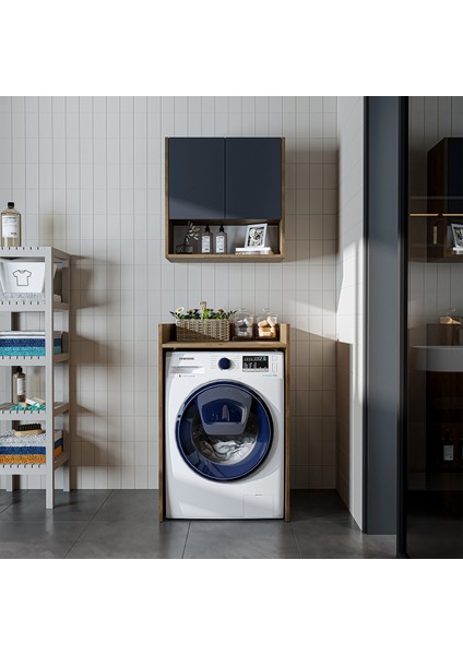 Çamaşır-Kurutma Makinesi Dolabı+ Üst Dolabı, Banyo Dolabı 65 cm fırsatları