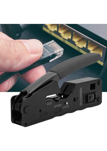 Cat7 Çok Fonksiyonlu RJ45 Çakma ve Kesme Pensesi 6p 8p