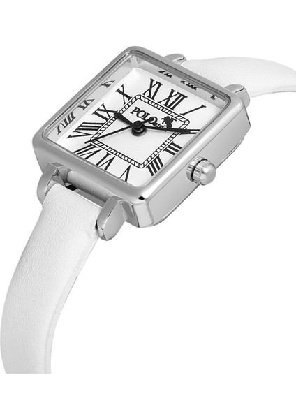 Kare Kasa Deri Kordon Kadın Kol Saati Zirkon Taşlı Baget Bileklik Beyaz-Gümüş PL-1484B2 fiyatları