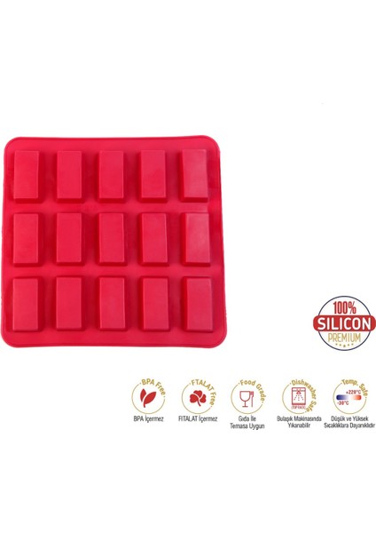 15'li Baton Kek ve Çikolata Kalıbı -Silikon