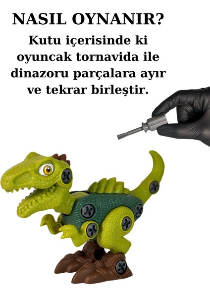 Sök Tak Yeşil Dinazor Yapboz Puzzle Legolar ve Yapı Oyuncağı Geliştiri Oyuncak