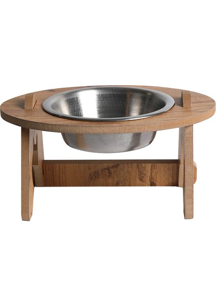 Kedi & Köpek Su ve Mama Kabı Standı Tekli Oval (Çelik)( Eğimli ) fiyatları