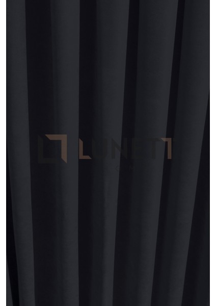 Kullanıma Hazır Siyah Renk Pilesiz Ekstraforlu Düz Dikim Fon Perde Tek Kanat 9208 fırsatları