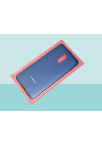Xiaomi Poco F1 Full Kasa Arka Kapak Batarya Kapağı - Mavi