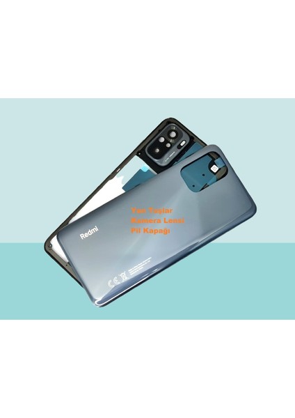 Xiaomi Redmi NOTE 10S (4G) Uyumlu FULL KASA Arka Kapak Batarya Kapağı - SİYAH