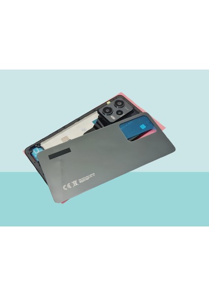 Xiaomi Redmi NOTE 12 PRO -5G- Uyumlu FULL KASA Arka Kapak Batarya Kapağı - SİYAH