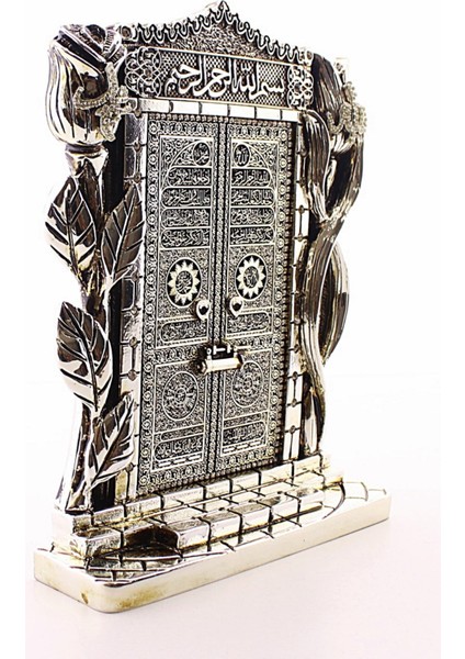 Allah Muhammed Yazılı Gül Kabe Kapısı Gümüş Biblo 25 CM-023 fiyatları